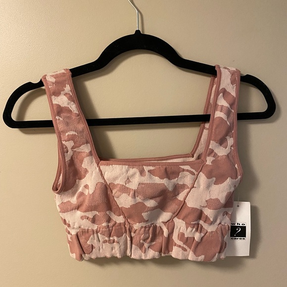 Free People Square Neck Good Karma Sports Bra Size  M/L NWT - Picture 3 of 5